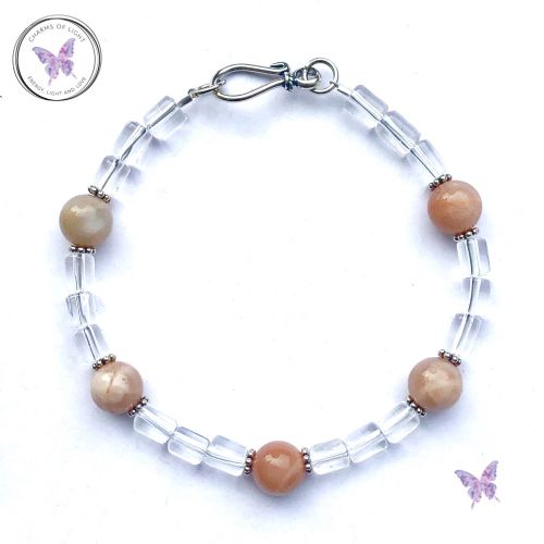 Sunstone & Clear Quartz Bracelet